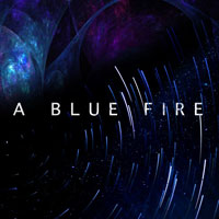 A blue fire